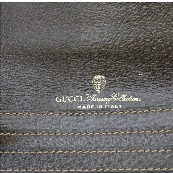 Vintage Authentic Gucci GG Supreme Monogram Brown Canvas And Leather Snap Wallet - Picture 9 of 9
